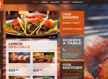  шаблон  для ресторана BBQ  