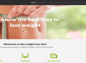 Шаблон сайта по снижению веса  