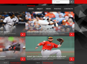 Шаблон  портала новостей бейсбола  