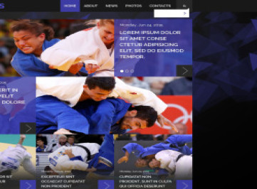 Шаблон сайта клуба дзюдо  