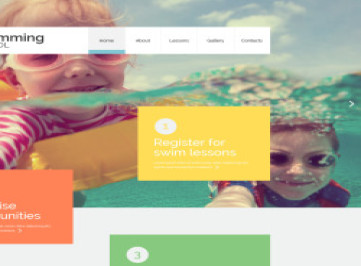 Шаблон сайта детской школы плавания  