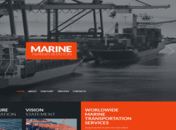 Морской адаптивный шаблон веб-  