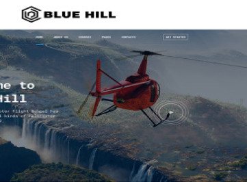 Blue Hill - Многостраничный креативный HTML-шаблон сайта летной школы  