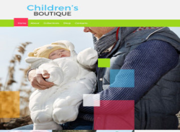 Шаблон сайта детского бутика  
