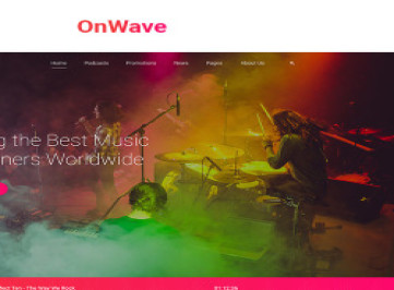 OnWave - Многостраничный HTML-шаблон для ярких онлайн-радиостанций  