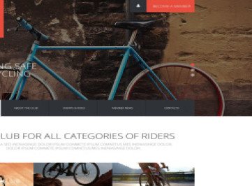 Шаблон сайта велосипедного клуба  
