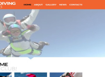 Шаблон сайта клуба парашютистов  