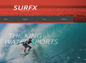 Шаблон сайта серфинг-клуба  