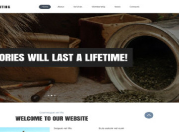 Шаблон сайта блога о рыбалке и охоте  