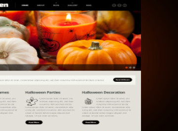 Шаблон адаптивного  на Хэллоуин  