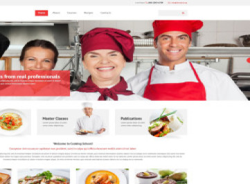 Шаблон сайта кулинарной школы  