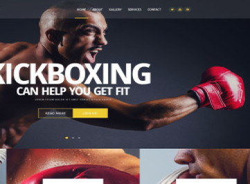 Шаблон сайта по кикбоксингу  
