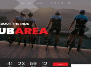 Clubarea - Велосипедный многостраничный креативный HTML-шаблон веб-  