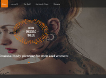 Шаблон сайта салона пирсинга  