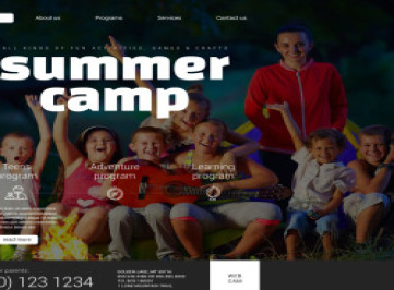 Шаблон сайта летнего лагеря  