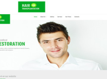 Трансплантация волос -   шаблон  Medical Clinic Clean  