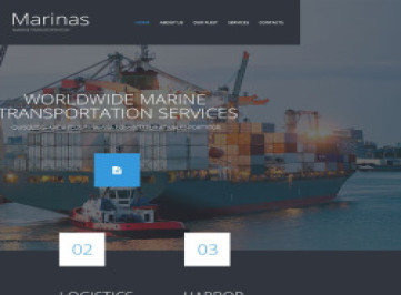 Морской адаптивный шаблон веб-  