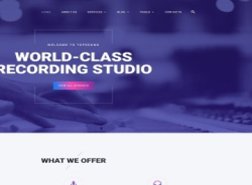 TopSound - Современный многостраничный HTML-шаблон для студии звукозаписи  