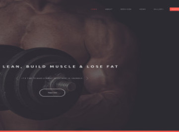 Шаблон сайта клуба культуристов  