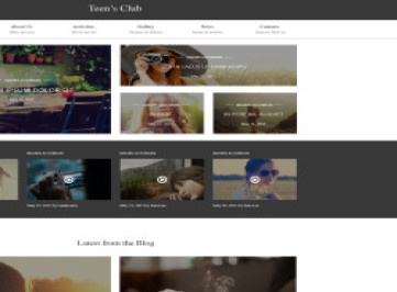 Шаблон сайта подросткового клуба  