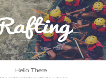 Шаблон сайта о рафтинг-турах  