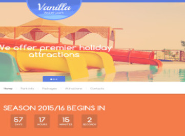Шаблон сайта аквапарка Vanilla  