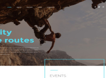 Шаблон сайта клуба скалолазания  