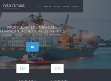 Морской адаптивный шаблон веб-  