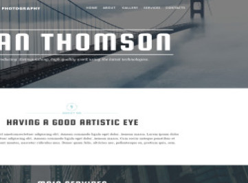  шаблон  портфолио фотографа  