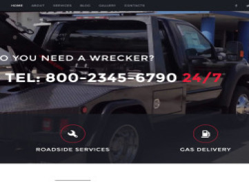 Wrecker - шаблон сайта автобуксировки и придорожных услуг  