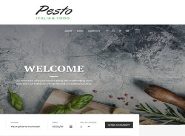 Pesto - многостраничный стильный HTML-шаблон итальянского ресторана  