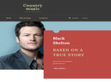 Музыка кантри - адаптивный многостраничный шаблон сайта для музыкантов  