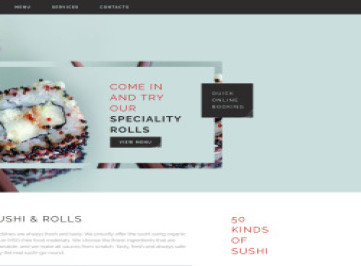  шаблон сайта суши-бара  