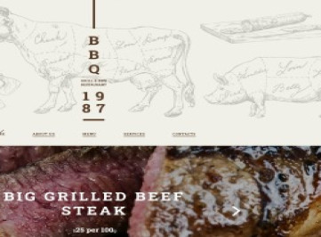  шаблон  для ресторана BBQ  