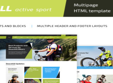 DownHill - Многостраничный  шаблон сайта для активного спорта  