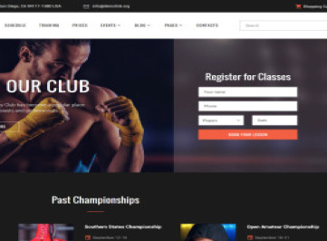 День подарков - адаптивный шаблон сайта Boxing Lifestyle Club  