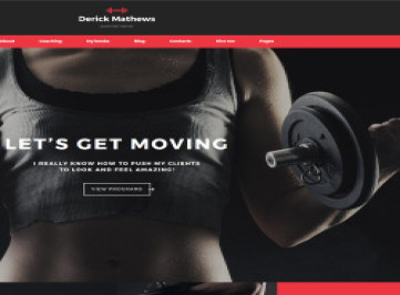 Дерик Мэтьюз - шаблон многостраничного  персонального тренера  