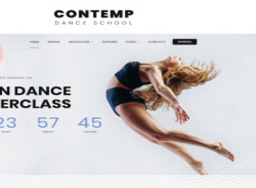 Contemp - Многостраничный креативный загрузочный HTML-шаблон сайта танцевальной школы  html ш