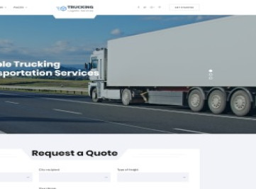 Грузовые перевозки - HTML-шаблон сайта логистических и транспортных услуг  