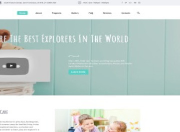 Уход за детьми - шаблон сайта дневного ухода  