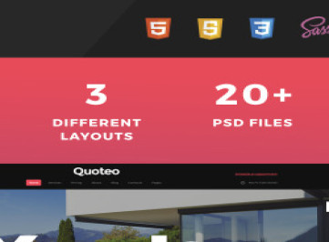 Quoteo - Шаблон для сайта экстерьера и ландшафтного дизайна  