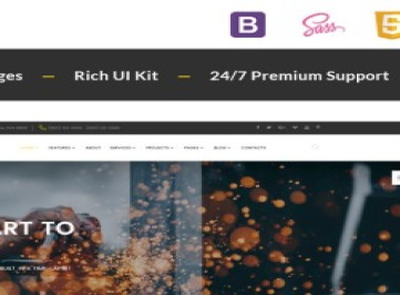 Creek -  шаблон сайта строительной компании  