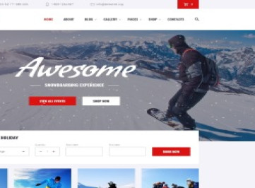 Зимние виды спорта - HTML-шаблон для многостраничного магазина зимнего спортивного инвентаря Bootstr