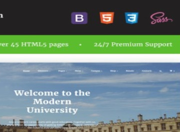 Современный университет - многостраничный адаптивный HTML-шаблон для университета или средней школы 