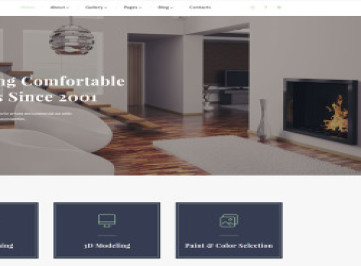 Интерьерный декор - Многостраничный  шаблон сайта "Дизайн интерьера"  html шаб