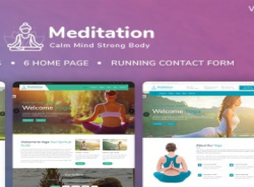 Медитация - HTML-шаблон адаптивного загрузочного HTML-сайта для йоги, фитнеса и медитации  