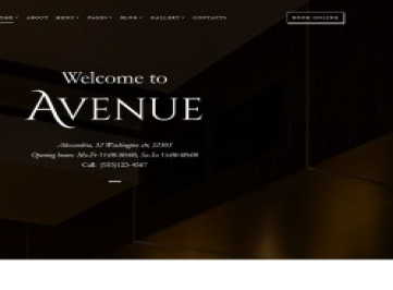 Avenue - адаптивный многостраничный HTML-шаблон  для ресторана  