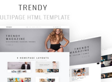 Trendy - Многостраничный  шаблон  модного журнала  