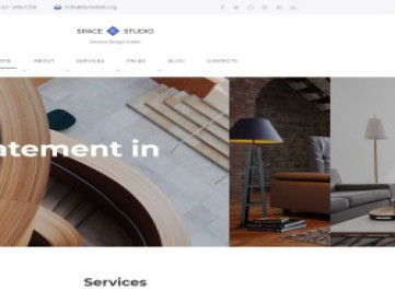 Space Studio - Многостраничный  шаблон сайта дизайна интерьера  