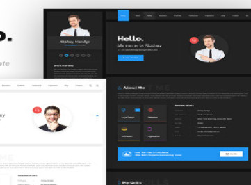 Здравствуйте, резюме - HTML-шаблон для резюме, визиток и портфолио  